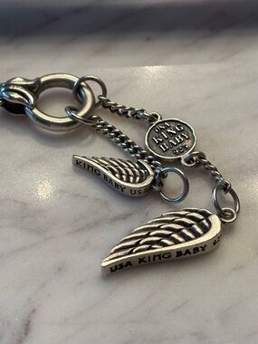 King Baby Studio Silver Wing Charm